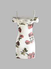 Camisole-Kleid aus Tüll mit Blumenmuster
